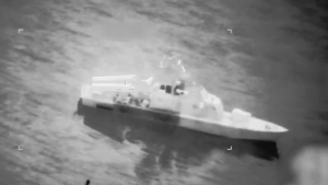 US troops destroyed Iranian catamarans near the Strait of Hormuz
