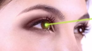 How does laser eye correction restore vision?