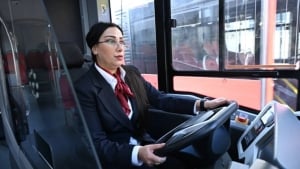 Female drivers started driving buses in Baku