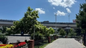 On August 19, hot and slightly cloudy weather in Uzbekistan