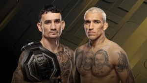 Max Holloway and Charles Oliveira face off in a rematch fight