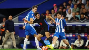 The match between Barcelona and Espanyol ended goalless in the first half