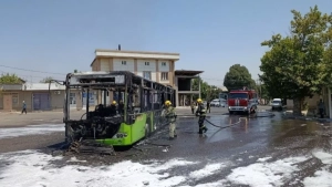 Uchtepa tumanida avtobusda yong‘in yuz berdi