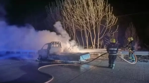 A Changan car caught fire in the Qamchiq pass — the cause of the fire has been determined