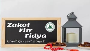 What is the amount set for the zakat nisab, fitra, and fidya for the month of Ramadan?