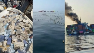 Eron Hurmuz bo‘g‘ozida BAAga tegishli yirik kemani cho‘ktirdi