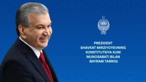 Prezident Konstitutsiya kuni munosabati bilan tabrik yo‘lladi
