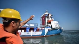 The 17th aid ship from Turkey has arrived in Gaza