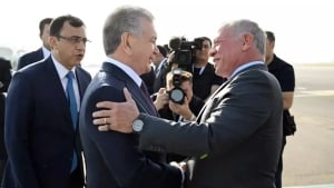 King of Jordan on a state visit to Uzbekistan
