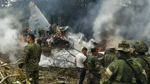 Military plane crashes in Colombia, thousands of victims are being searched for