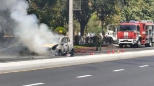 Toshkentda Spark avtomashinasida yong‘in yuz berdi