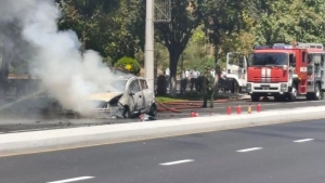 Toshkentda Spark avtomashinasida yong‘in yuz berdi