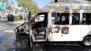 In Fergana, a "Gazel" minibus caught fire, there are no casualties