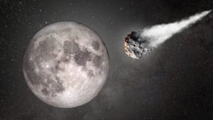 The probability of an asteroid hitting the Moon is 4.3 percent