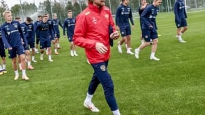 Russia national team is training with full squad