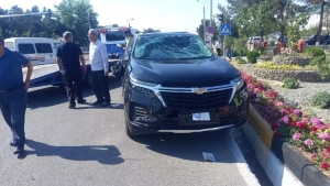 In Andijan, an Equinox ambulance collided.