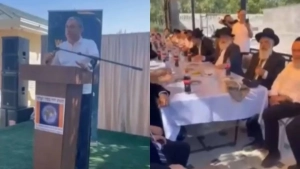 There was a heartfelt meeting with the Jews in the memorial.