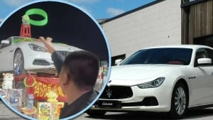 The Maserati car that won in the Chinese game turned out to be just a rental