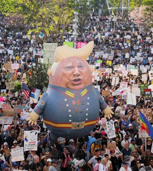 Nine million people held protests against Trump in the US