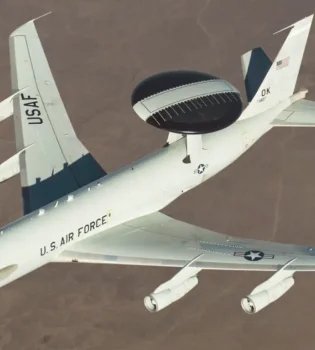 An American E-3 Sentry aircraft was seriously damaged in an Iranian missile attack.