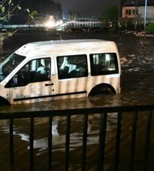 Severe flooding in Turkey has claimed two lives