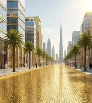 В Дубае строится улица, покрытая золотом