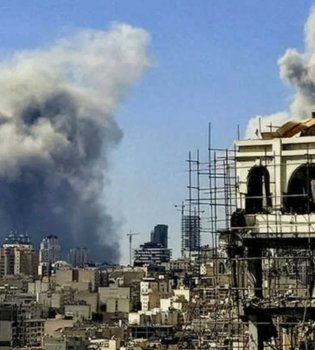 A large chemical plant in Israel caught fire after being hit by an Iranian missile