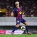 Gavi of Barcelona returns to the field in the match against PSG