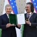 The President solemnly congratulated Farruh Zokirov on his 80th birthday anniversary