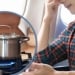 For safety, always turn off the gas stove