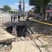 A large water pipe burst in Tashkent, causing damage