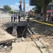 A large water pipe burst in Tashkent, causing damage