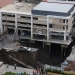A large deep hole formed due to road collapse in Bangkok