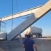 In Karaganda, a beam collapsed during railway construction