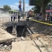 A large water pipe burst in Tashkent, causing damage