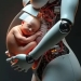 Prototype of a robot carrying a fetus presented in China