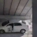The condition of the car under the bridge in Andijan is being checked