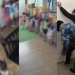 The teacher at the kindergarten in Tashkent made the children stand against the wall