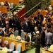 Many countries left the hall during Israel's speech at the UN