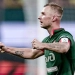 Barinov speaks to the press after the contract is extended
