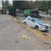В Ташкенте грузовик перевернулся и загорелся