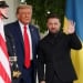 Zelenskiy met in the US wearing a peace symbol suit
