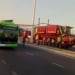 A truck broke the gas pipeline in Sergeli