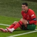 Ronaldo left the field in the second half