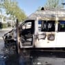 В Фергане сгорел микроавтобус "Газель", пострадавших нет