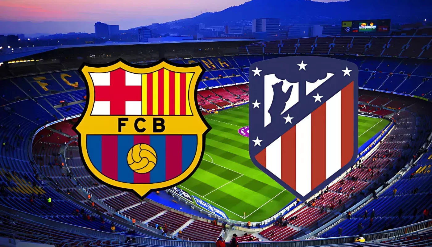 The starting lineups for "Barcelona" and "Atletico" have been announced!