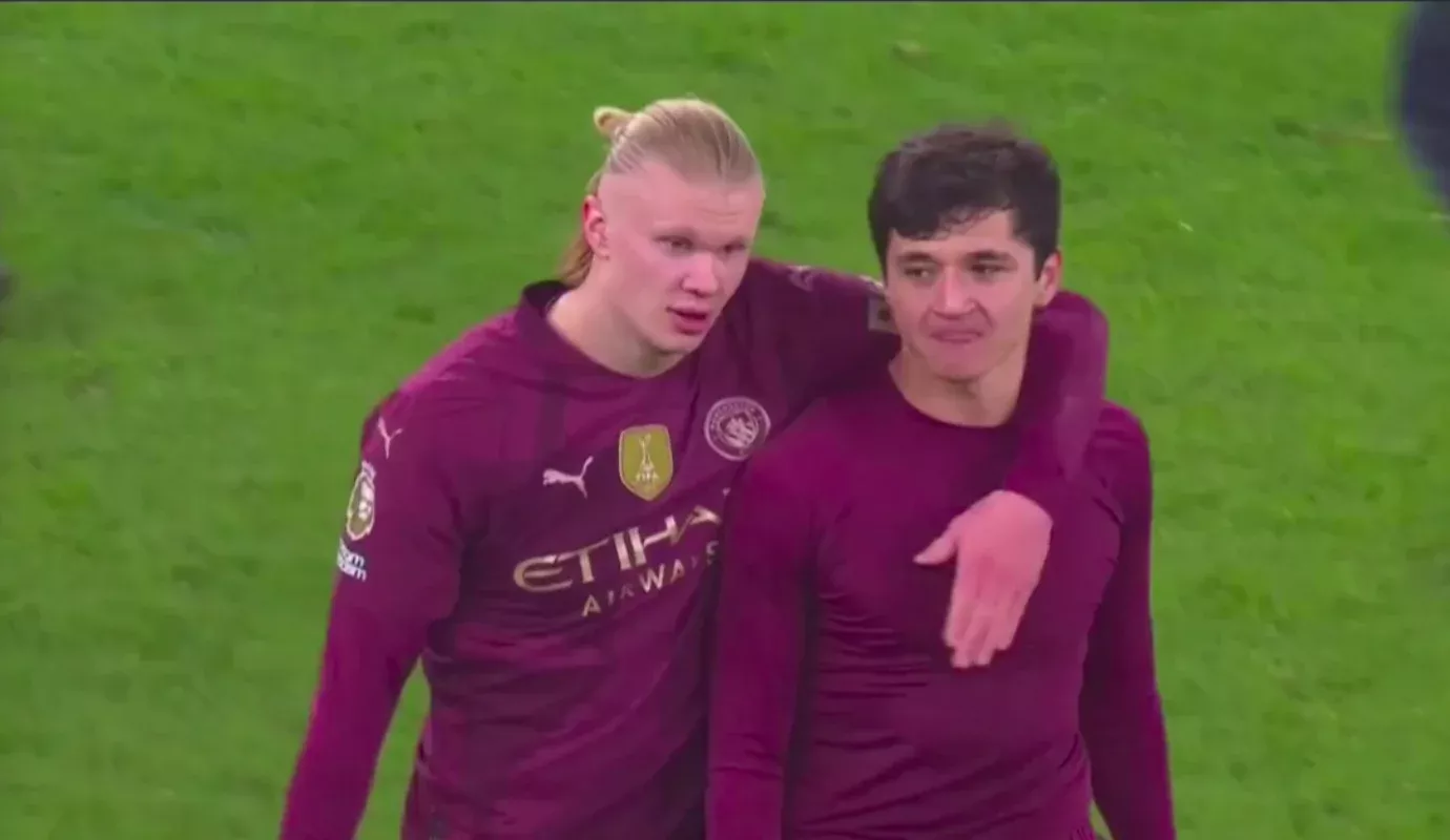 Erling Haaland hugged Husanov and expressed his gratitude (Video)