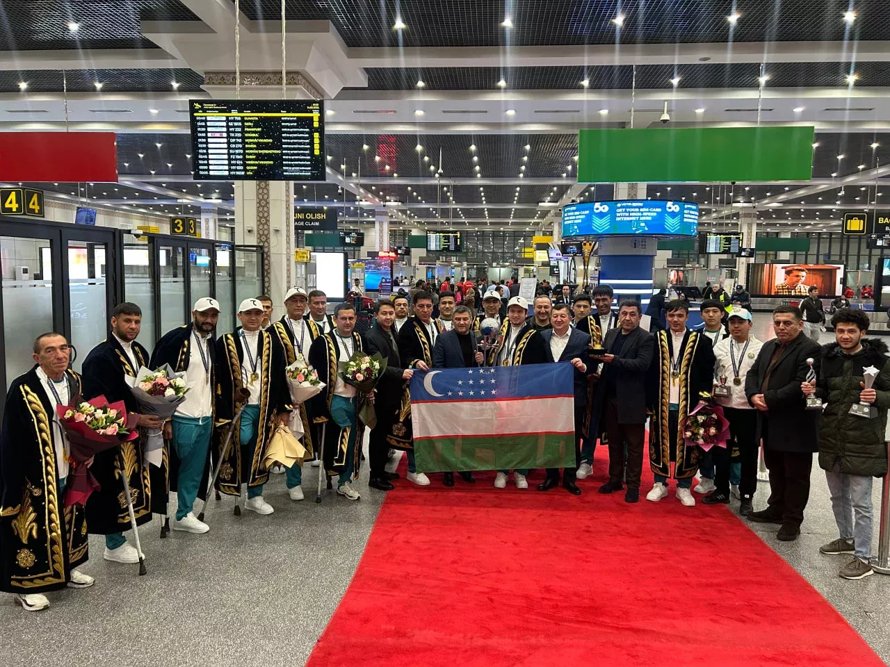 The Uzbekistan amputee team that won the Asian Championship has returned home