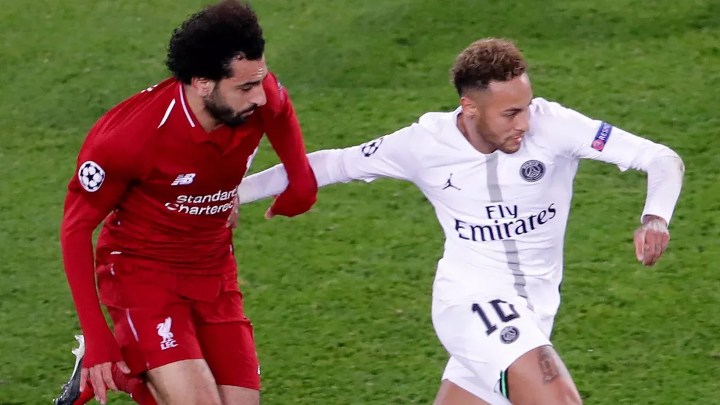 Statistics of the combative first half between PSG and Liverpool