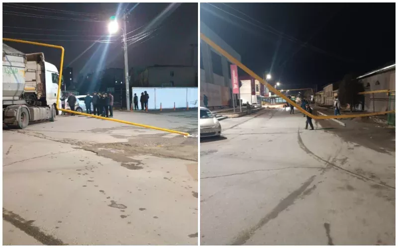 Truck crashes into gas pipeline in Tashkent